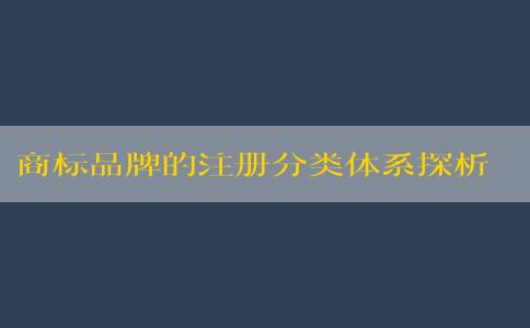 商標(biāo)品牌的注冊分類體系探析